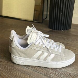 Adidas Classic White and Light Gray Sneakers